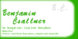 benjamin csallner business card